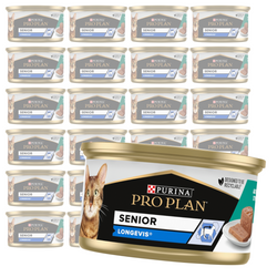 Purina Pro Plan Senior Longevis 24x85g Mokra Karma Dla Starszych Kotów Mus Z Tuńczykiem