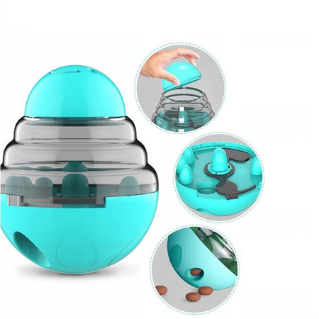 Zabawka Dla Psa Z Dozownikiem Karmy Interaktywna Niebieska 10x12cm