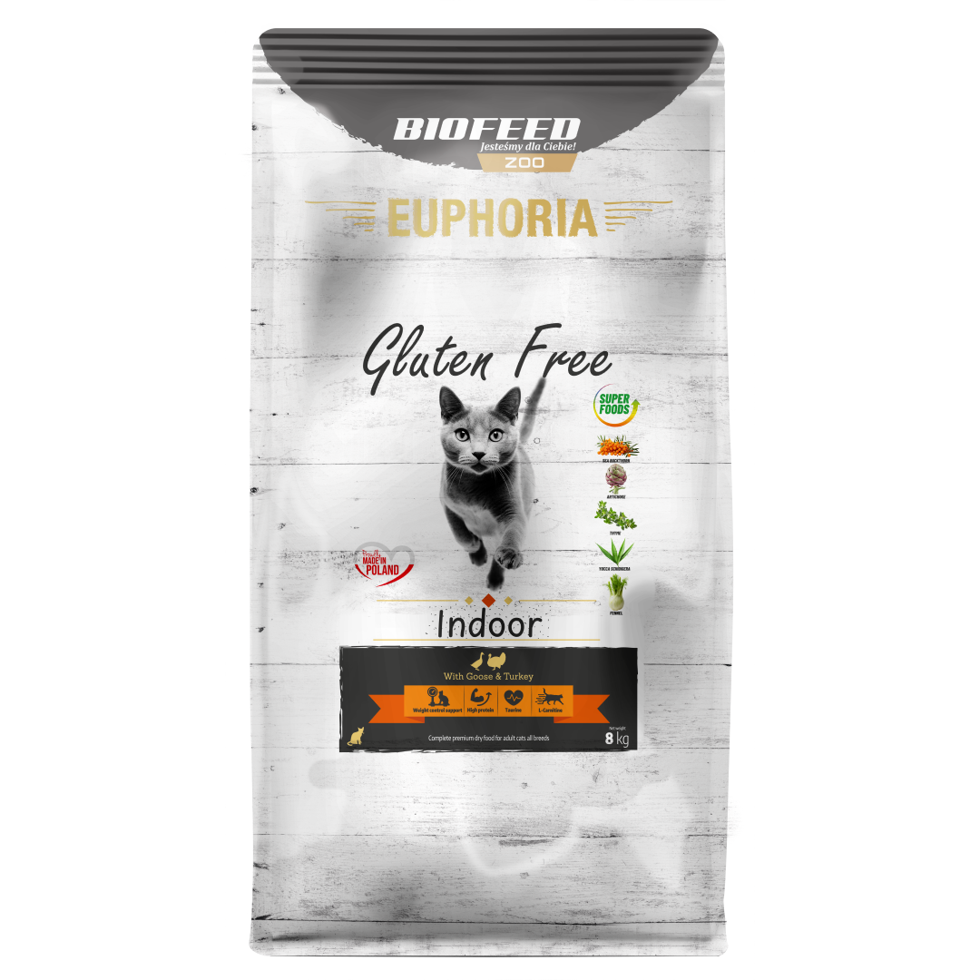 Biofeed Euphoria Gluten Free Indoor Sucha Karma Dla Kotów Niewychodzących