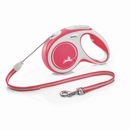 FLEXI Smycz automatyczna New Comfort S Linka 8 m do 12kg kol. Czerwony