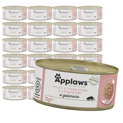 Applaws Cat Mokra Karma Dla Kota 24x70g Filet z Tuńczyka z Łososiem w Galaretce