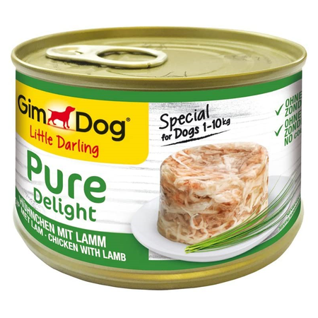 GimDog Pure Delight Kurczak z Jagnięciną 150g Mokra Karma Dla Psów Wrażliwych Małych Ras