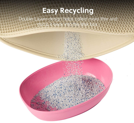 Wycieraczka Pod Kuwetę Zatrzymuje 90% Żwirku 30*30 BEŻOWA