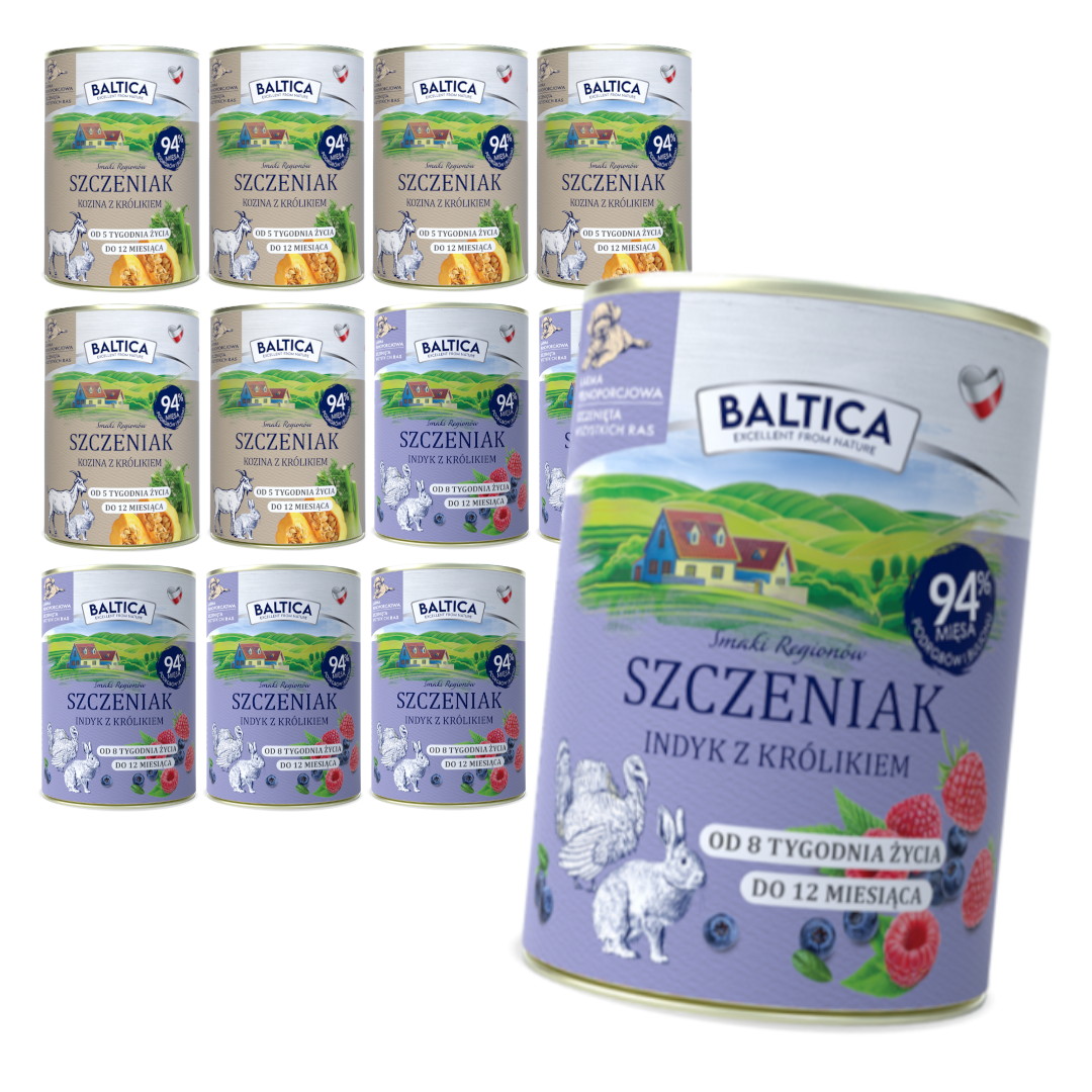 Baltica Indyk z Królikiem Bezzbożowa Mokra Karma Dla Szczeniąt
