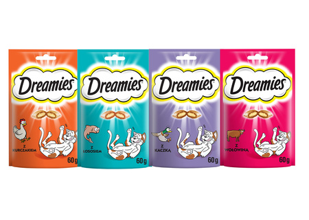 Dreamies zestaw mix 4x60g Przysmaki dla kota