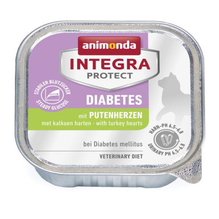 Animonda Integra Protect Diabetes 8x100g Mokra Karma z Sercami Indyka Dla Kota z Cukrzycą