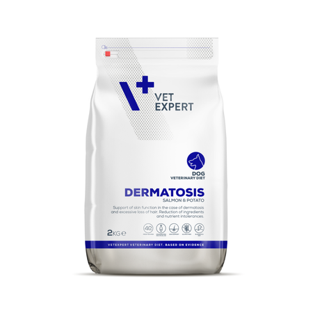 Vet Expert Dermatosis 2kg Sucha Karma Weterynaryjna Dla Psa Łosoś Z Ziemniakami I Ryżem