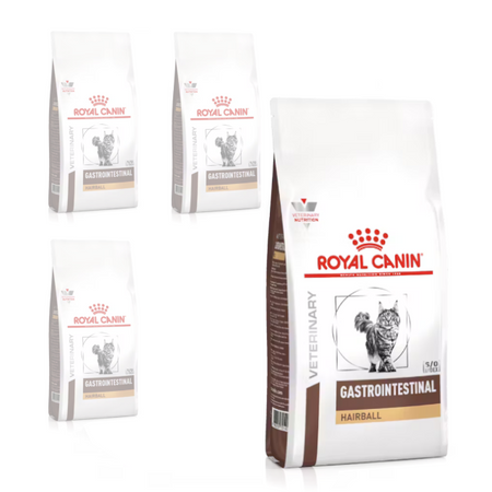 Royal Canin Veterinary Gastrointestinal Hairball 4x400g Sucha Karma Dla Kotów Ułatwiająca Usuwanie Kul Włosowych