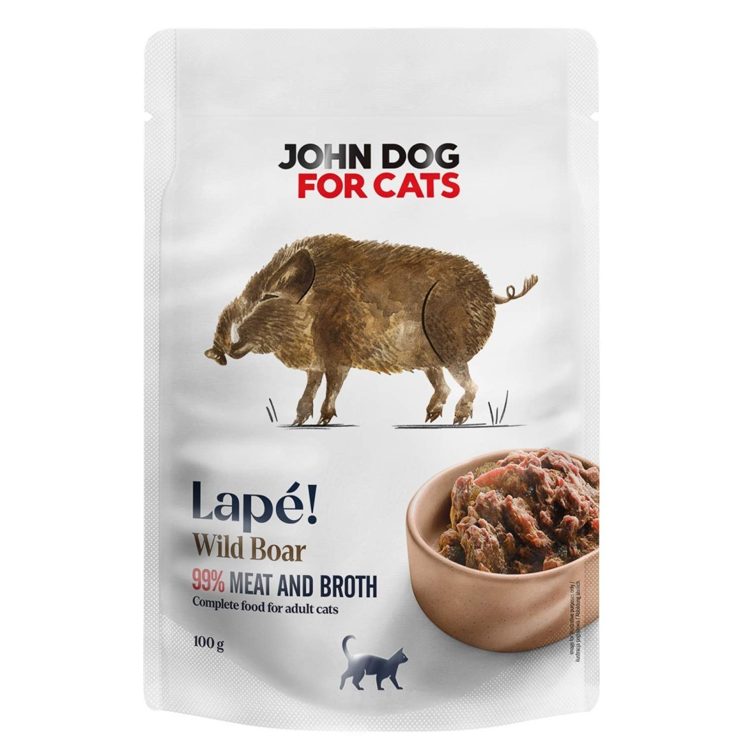 John Dog For Cats Lapé Monobiałkowa Mokra Karma Dla Kota Z Dzikiem