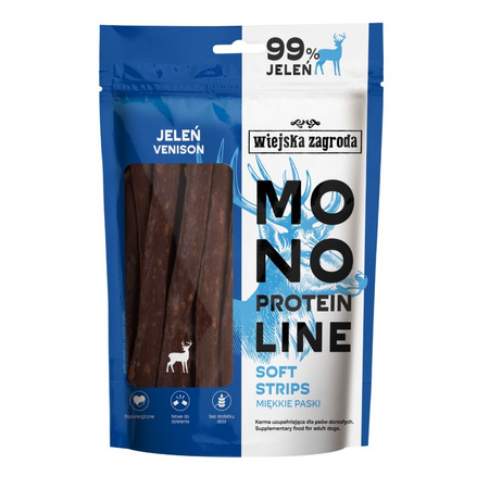 Wiejska Zagroda Monoproteinowe Miękkie Paski 4x100g Przysmak Dla Psa Mix Smaków