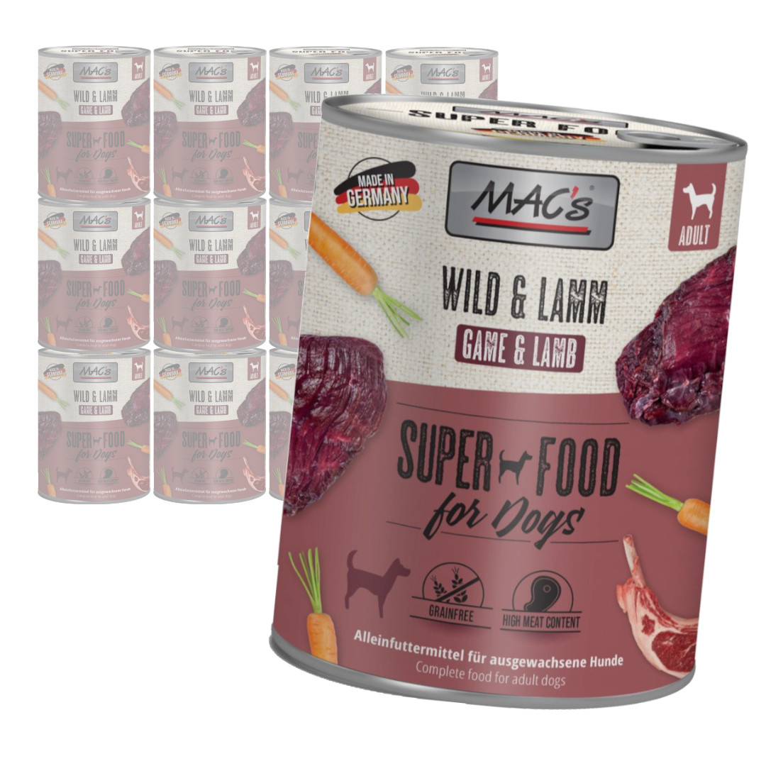 MAC's Dog Bezzbożowa Mokra Karma Dla Psa Z Dziczyzną I Jagnięciną