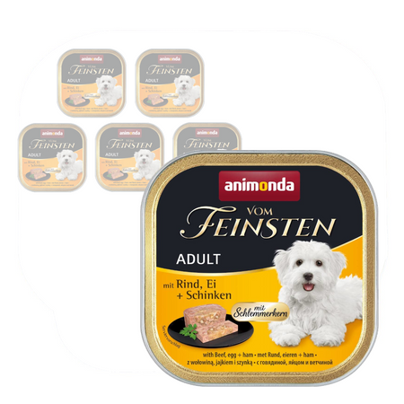 Animonda Vom Feinsten Mokra Karma Dla Psa 6x150g Z Wołowiną Jajkiem I Szynką