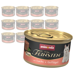 Animonda Vom Feinsten Mousse Adult 12x85g Mokra Karma dla Kota z Łososiem i Drobiem