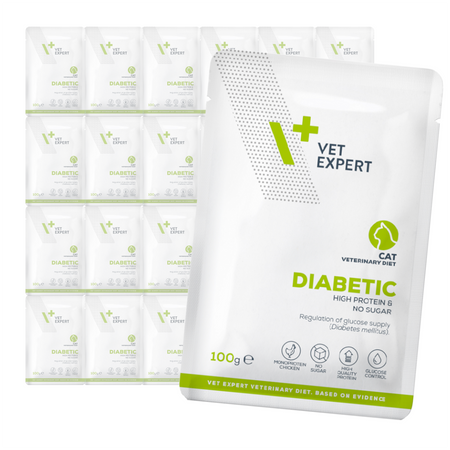 VetExpert Veterinary Diet Diabetic Cat 24x100g Mokra Weterynaryjna Karma Dla Kotów Z Cukrzycą