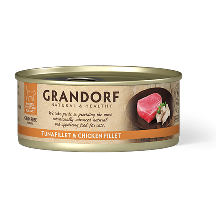 Mokra Karma Dla Kota Grandorf Filety Z Tuńczyka I Kurczaka 70g