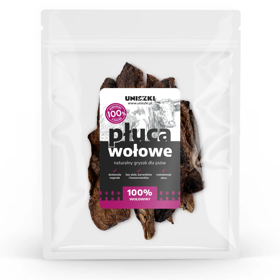 Uniszki Płuca Wołowe 200g Naturalny Przysmak Dla Psa 