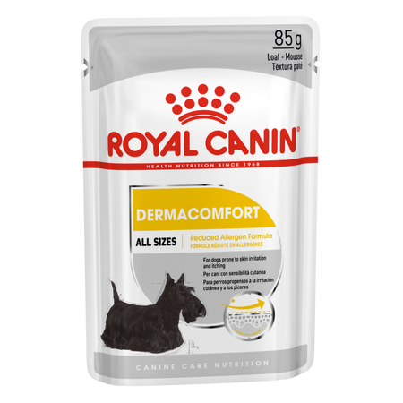 Royal Canin CCN Dermacomfort 24x85g Karma Mokra Pasztet Dla Psów Dorosłych O Wrażliwej Skórze Skłonnej Do Podrażnień