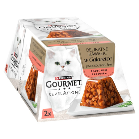 Purina Gourmet Revelations 2x57g Mokra Karma Dla Kota Łosoś W Galaretce