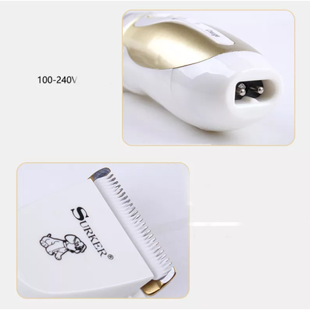 Surker Bezprzewodowa Maszynka Do Strzyżenia Krótkich I Długich Włosów Dla Psów I Kotów