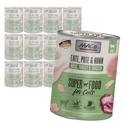 MAC's 12x800g Bezzbożowa Mokra Karma Dla Kota Kaczka Indyk Kurczak