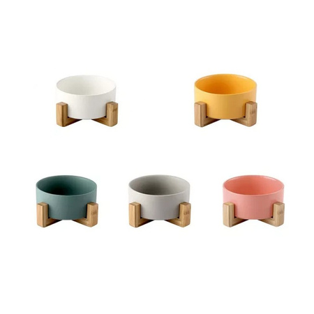 Różowa Miska Ceramiczna Bambus Dla Psa Kota 850ml M