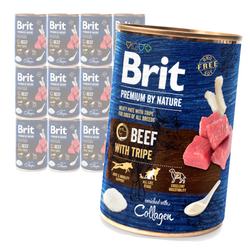 Brit Premium by Nature Adult Mokra Karma Dla Psa Wołowina Z Flakami 12x400g