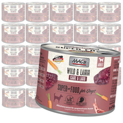 MAC's Dog 24x200g Bezzbożowa Mokra Karma Dla Psa z Dziczyzną i Jagnięciną