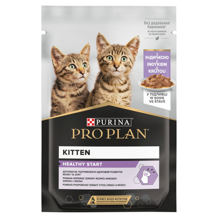 Purina Pro Plan Kitten Healthy Start 85g Mokra Karma Dla Kociąt z Indykiem w Sosie