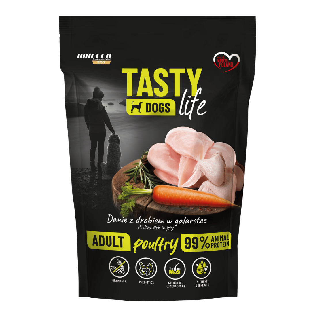 Mokra karma dla psów Tasty Dogs Life Drób