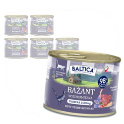 Baltica Smaki Regionów Bażant 6x185g Bezzbożowa Mokra Karma Dla Kotów Sterylizowanych