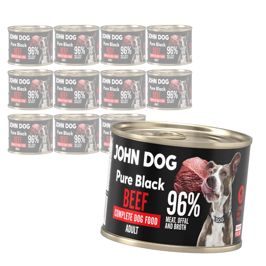 John Dog Pure Black Beef Adult 12x200g Mokra Karma Dla Psa Z Wołowiną