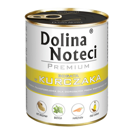 Dolina Noteci PREMIUM bogata w kurczaka puszka 800 g Mokra karma dla psa