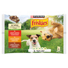 Friskies 48x85g Mokra Karma Dla Dorosłych Psów z Wołowiną Kurczakiem i Jagnięciną W Sosie
