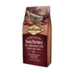 CARNILOVE CAT DUCK&TURKEY FOR LARGE BREED 6kg - sucha karma dla koów dużych ras, kaczka i indyk