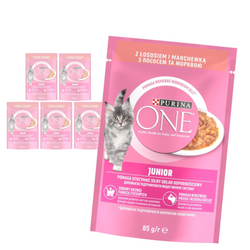 Purina One Junior 6x85g Mokra Karma Dla Kociąt Z Łososiem I Marchewką