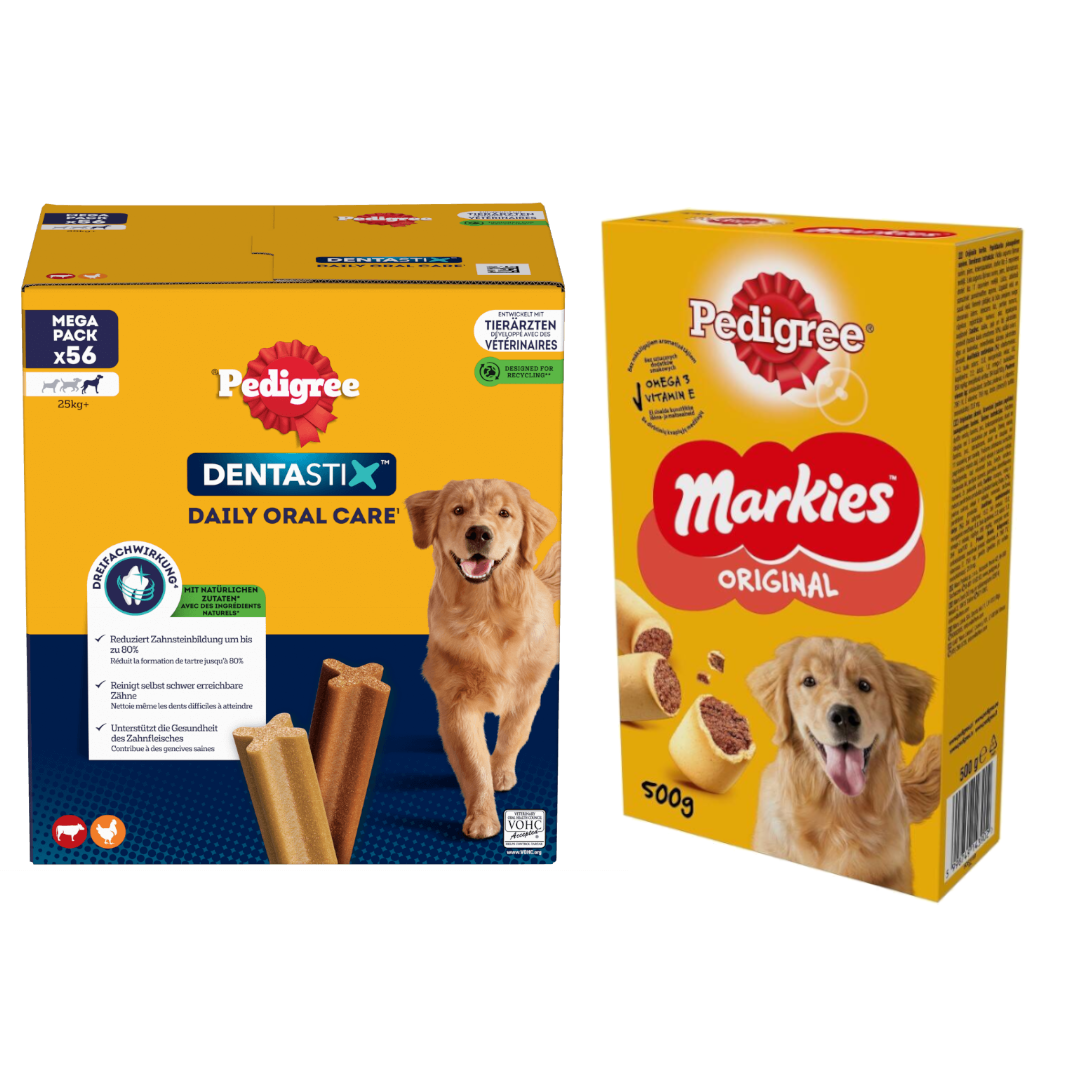 Pedigree Zestaw Przysmaków Dla Psa Dentastix Large 8x270g + 500g Ciasteczka Markies Original