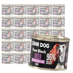 John Dog Pure Black Deer Adult 24x200g Mokra Karma Dla Psa Z Jeleniem