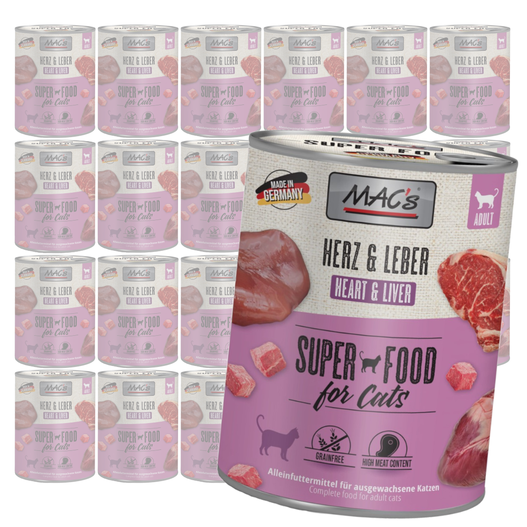 MAC's Bezzbożowa Mokra Karma Dla Kota Wołowe Serce Wątroba