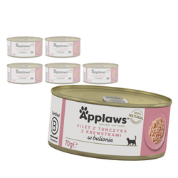 Applaws Cat Mokra Karma Dla Kota 6x70g Tuńczyk Z Krewetkami W Bulionie