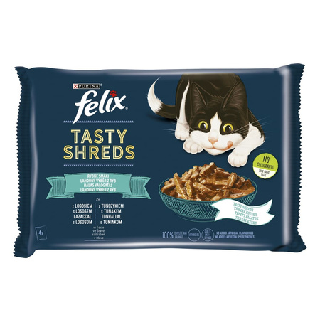 Purina Felix Tasty Shreds Mokra Karma Dla Kota Mix Smaków W Sosie 24x80g