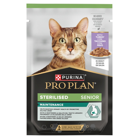 Purina Pro Plan Senior 7+ Sterilised Maintenance 24x85g Mokra Karma Dla Kota z Indykiem w Sosie