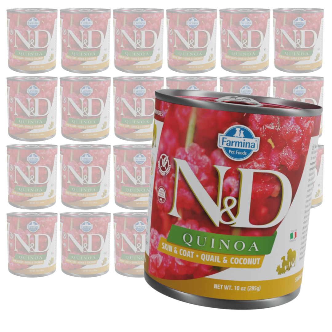 Farmina N&D Dog Quinoa Skin & Coat Quail Mokra Karma Dla Psów Z Wrażliwą Skórą I Alergiami Przepiórka Z Kokosem