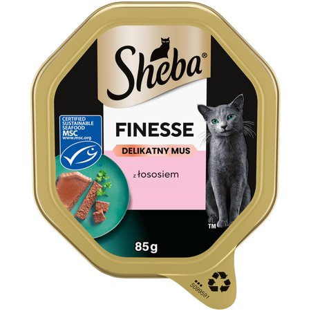 Sheba Finesse Tacka 22x85g Mokra Karma Pełnoporcjowa Dla Kota Z Łososiem W Musie