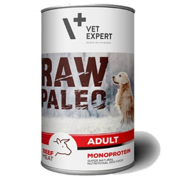 VetExpert RAW PALEO ADULT BEEF 400g -  z wołowiną Karma Dla Psa