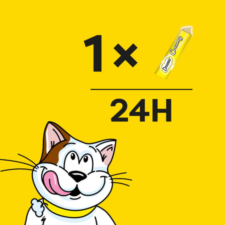 Dreamies Creamy 16x10g Kremowy Przysmak Dla Kotów Mix Smaków Kurczak I Ser