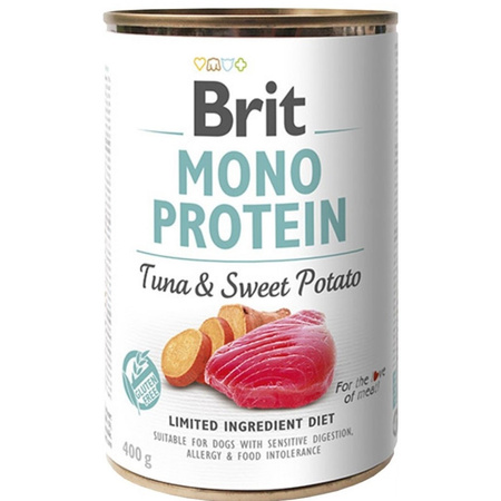 Brit Mono Protein 24x400g Mokra Karma dla Psów Tuńczyk ze Słodkimi Ziemniakami