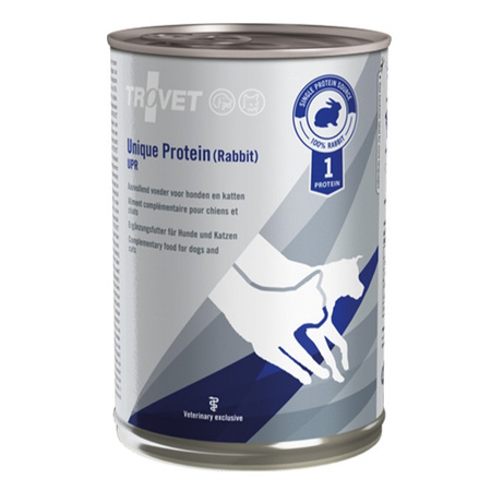 Trovet Unique Protein UPR 3x400g Mokra Karma Uzupełniająca Dla Psów i Kotów z Królikiem