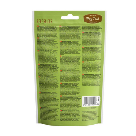 DOG FEST MINI Beef Slices 55g - Naturalne Plasterki z Wołowiny dla Psów Małych Ras, Przysmak dla Psa