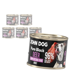 John Dog Pure Black Deer Adult 6x200g Mokra Karma Dla Psa Z Jeleniem