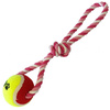 Zabawka Dla Psa Szarpak Sznur z Piłką Gryzak 30cm Biało-Różowa